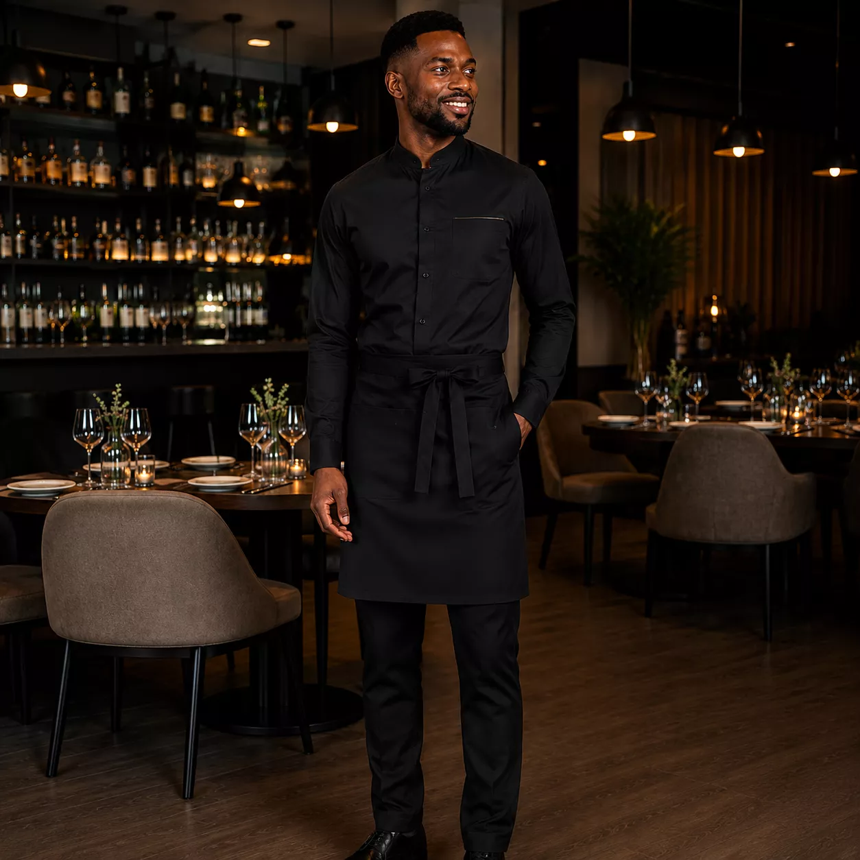 Chemise Serveur Manche Longue Professionnelle – Image 4
