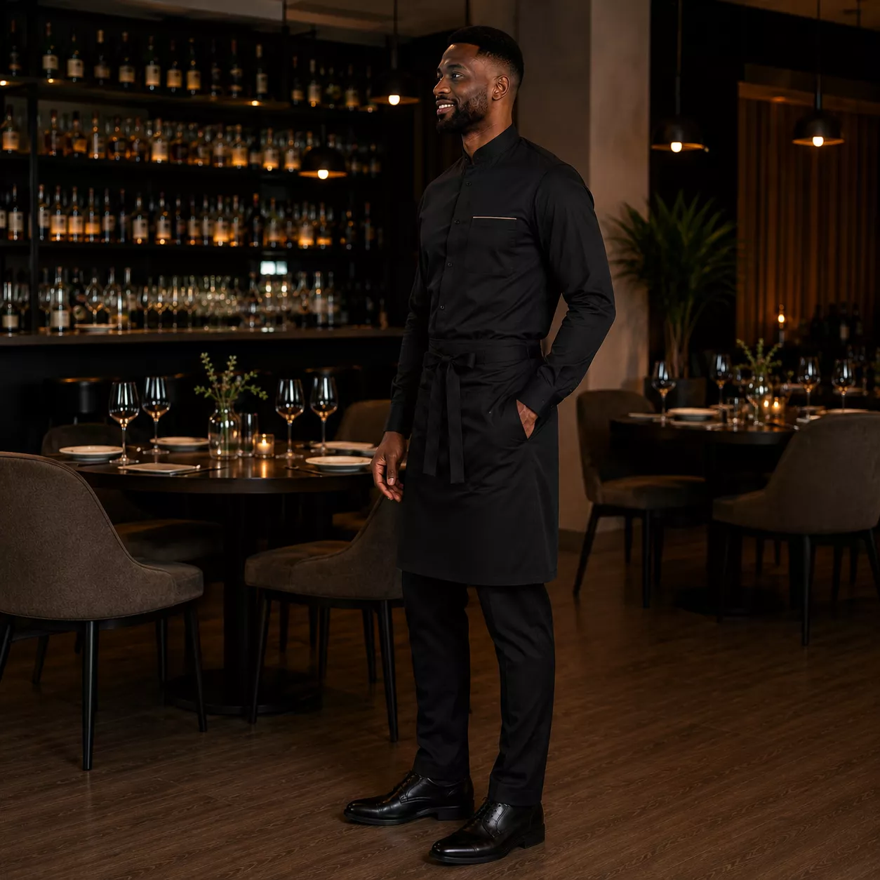 Chemise Serveur Manche Longue Professionnelle – Image 5
